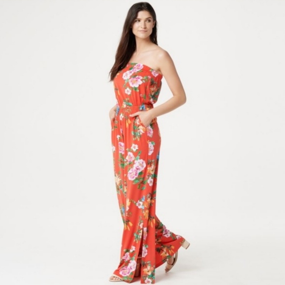 Gilli Pants - Strapless Floral Jumpsuit  NWOT